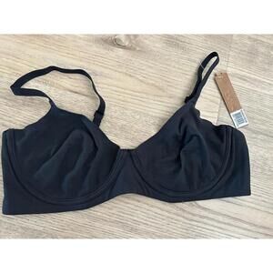 Skims 36C Black Onyx Fits Everybody Unlined Underwire Demi NWT